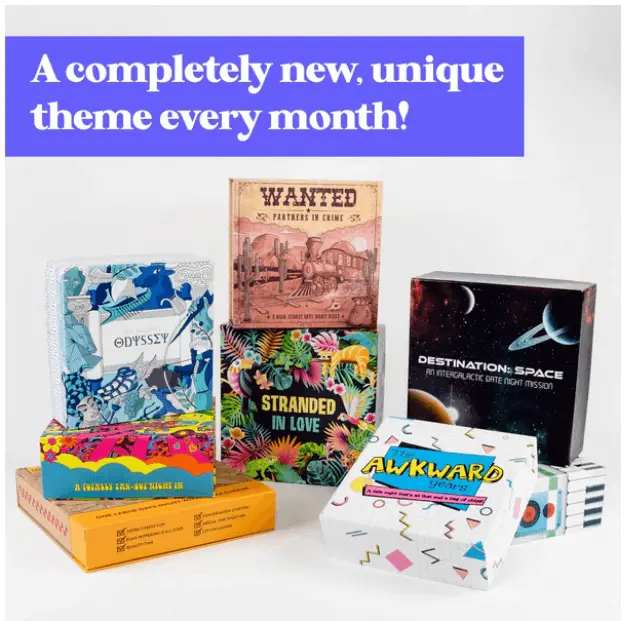 couples monthly subscription box: new date each month