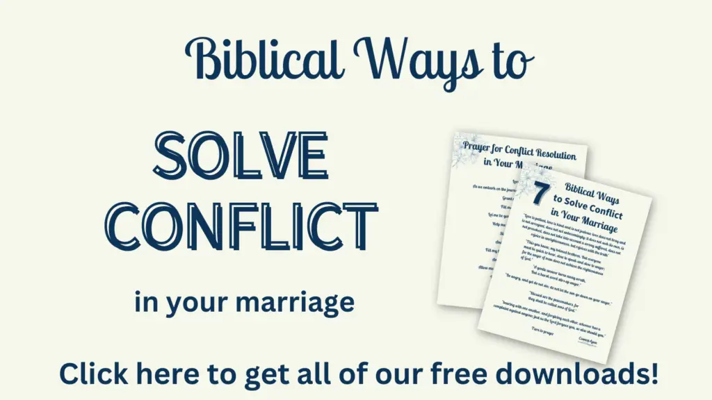 Resolving conflict in marriage Biblically pdf