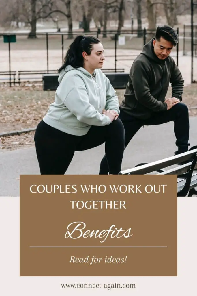 couples who work out together, stretching