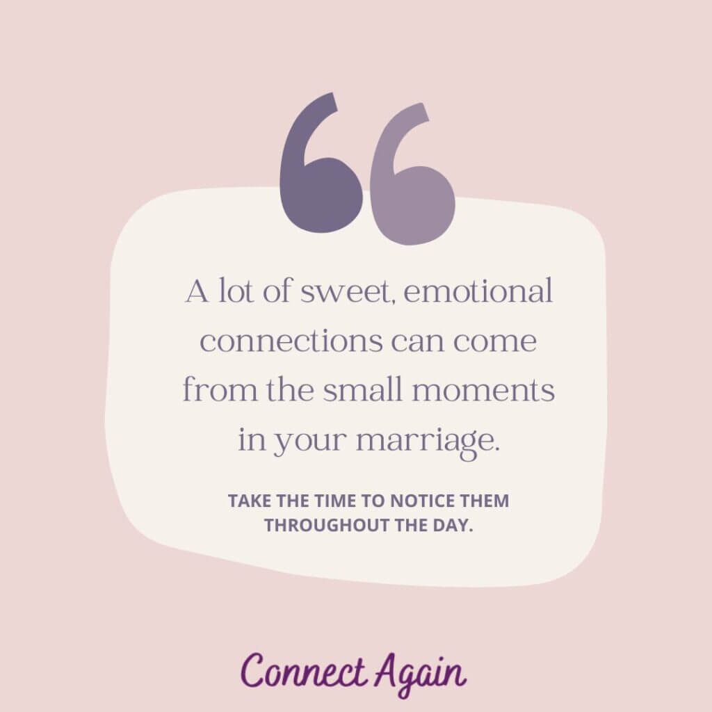 Quote about the small moments in marriage